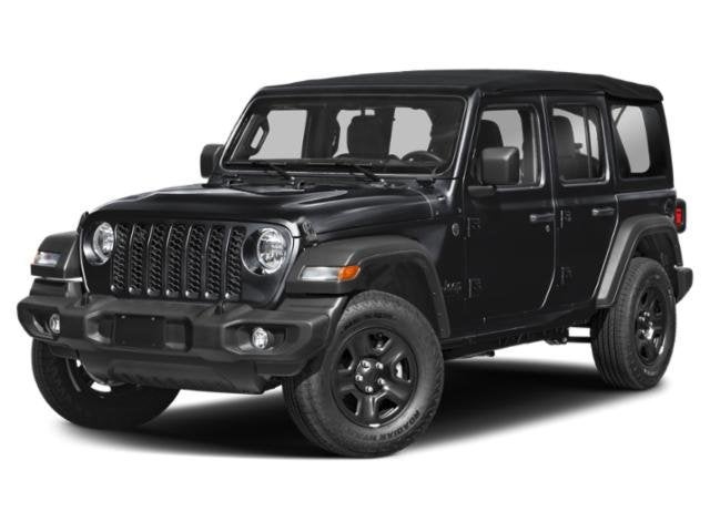 2026 Jeep Wrangler Sport in Black Clear-Coat Exterior Paint — front three-quarter view
