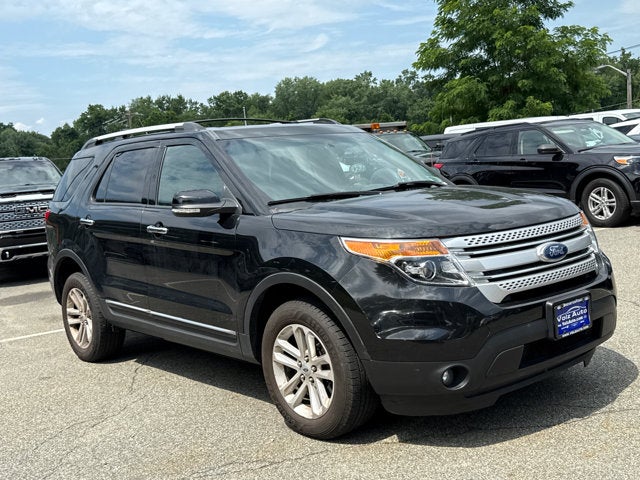 2015 Ford Explorer XLT in Tuxedo Black Metallic — front three-quarter view